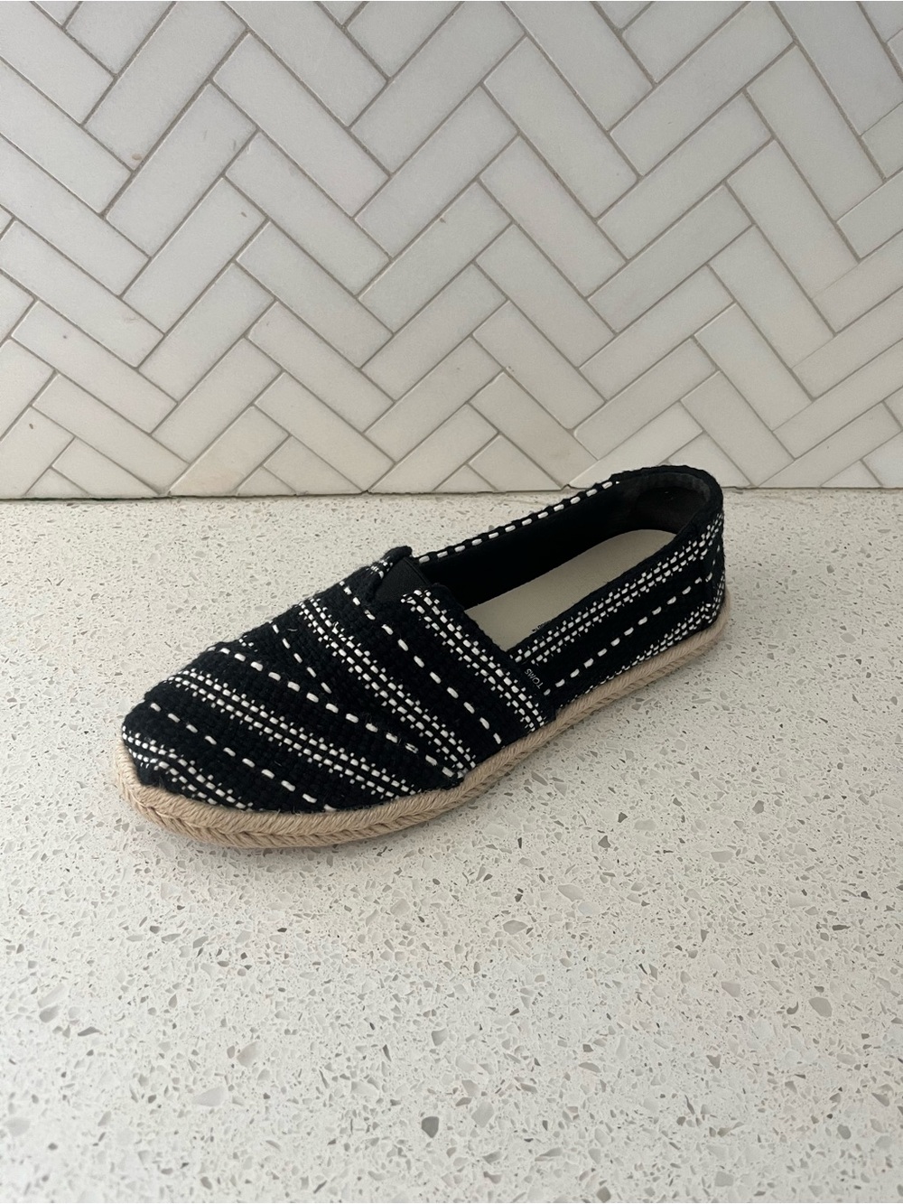 Toms Alpargata Rope Slip On Espadrille Size 8
